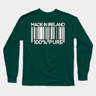 Made in Ireland [white on green] Long Sleeve T-Shirt